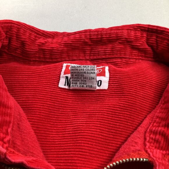 Vintage Marlboro Unlimited Red Corduroy Pullover Shirt XXL With Zipper & Chest P - Picture 8 of 8